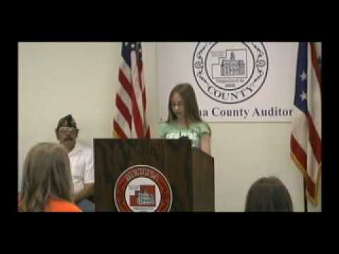 2010 Memorial Day Essay Contest Winners, 6th Grade...