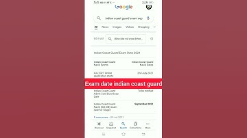 Coast Guard navik GD DB Yantirk admit card 2021// Coast Guard exam date 2021