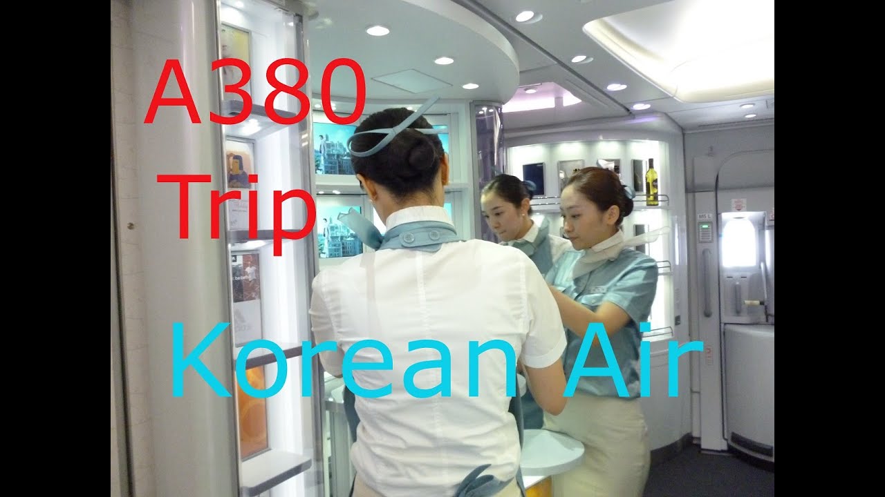 Korean Air A380 Flight from Tokyo Narita to Seoul Inchoen.
