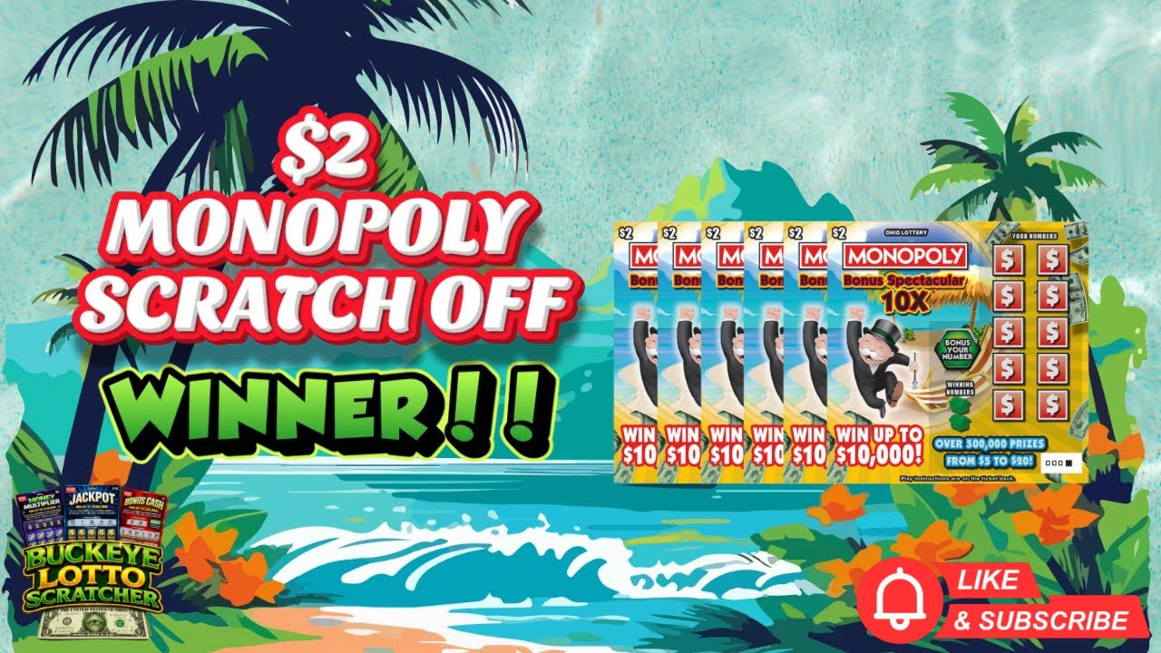 🍀WINNER!!🍀 $2 MONOPOLY 10X SCRATCH OFF TICKETS!! Ohio Lottery