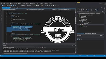 Color,Font And Open Dialog in C#