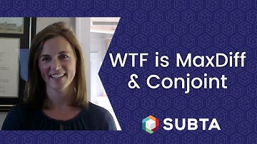 WTF is MaxDiff and ConJoint