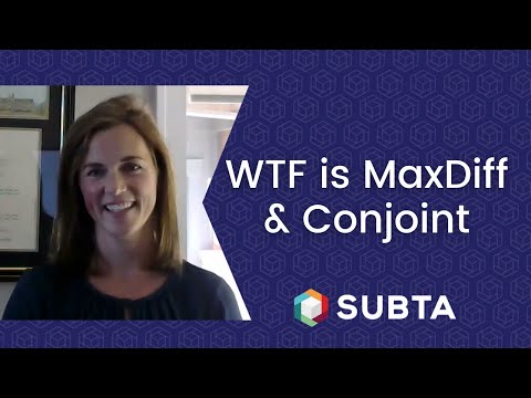 WTF is MaxDiff and ConJoint