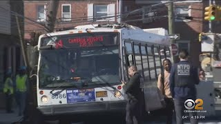 Suspect hijacks MTA bus, crashes before arrest