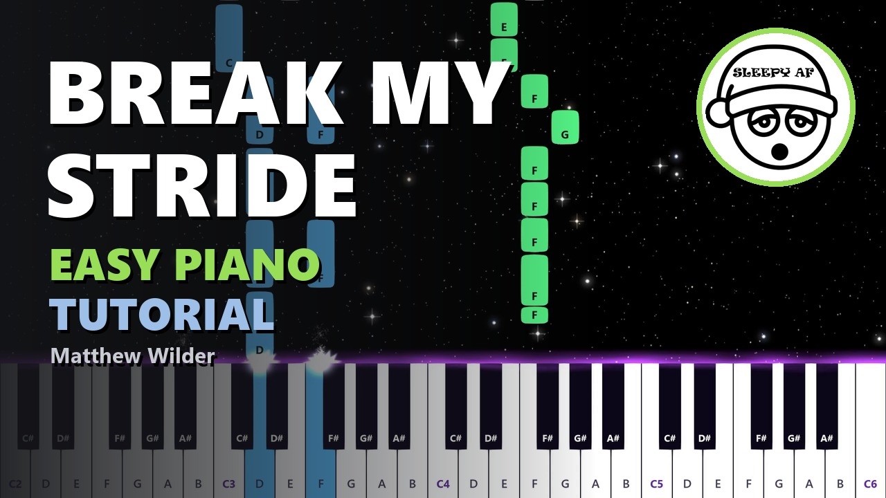 Break My Stride - Matthew Wilder - Easy Piano Tutorial - YouTube