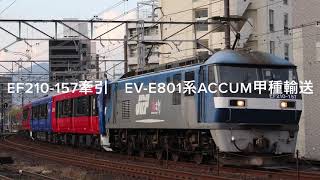 EF210-157牽引　EV-E801系ACCUM甲種輸送