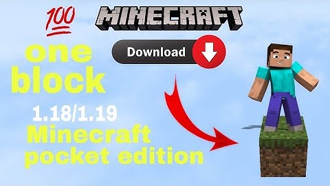 How to one block download in minecraft pocket edition map [1.18/1.19]