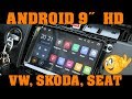 2DIN ANDROID 9" HD RADIO EINBAU - VW, SEAT, SKODA  🔧🎤🔧