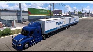 ATS 1.49 | Descarga Mod Cascadia Modular Freightliner Y Remolques De Walmart Con Skins Mexicanas