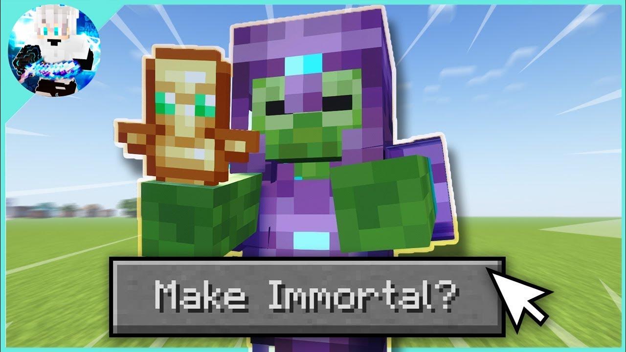 How to summon an immortal zombie to do pvp practice┃Minecraft YouTube