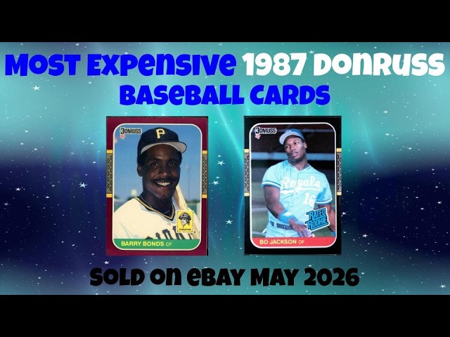 1987 Donruss Most Expensive eBay Sales Baseball Cards (May 2026
