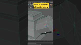 How to Boolean object in maya#maya3d #mayatutorial #mayatips #autodeskmaya #3dmodeling #art