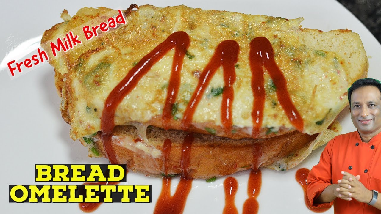 Bread Omelette - Home Made Milk Bread - Tasty Bread omelet - Omelette Sandwich Easy Breakfast recipe | Vahchef - VahRehVah