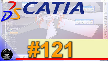 01-121 CATIA v5 TUTORIAL surface design: ( Rotate )