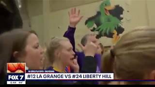 Liberty Hill takes on La Grange in high school girls basketball playoffs