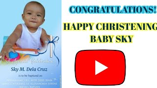 Happy Christening Baby Skykyletj Vvlog