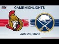 NHL Highlights  Senators vs. Sabres – Jan. 28 2020