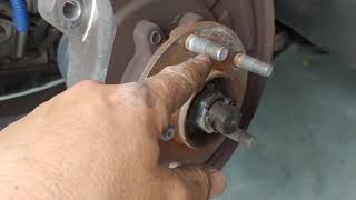 Removal of front wheel stud, 2012 nissan altima