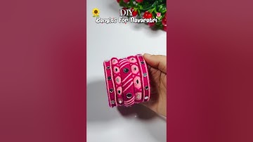 DIY Navaratri Bangles 🩷 | DIY Bangles For Navaratri 🌻 #navaratribangles #navaratrispecial #bangles