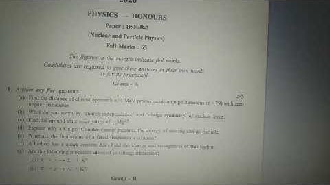 B.SC 5th Semester DSE paper Nuclear Physics Calcutta University