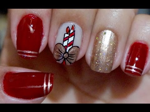 Unhas decoradas pro natal