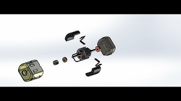 Brushless motor design on solidworks #exploded_view #3dmodeling