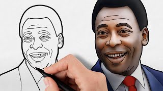 How to Draw Pele | Step by Step