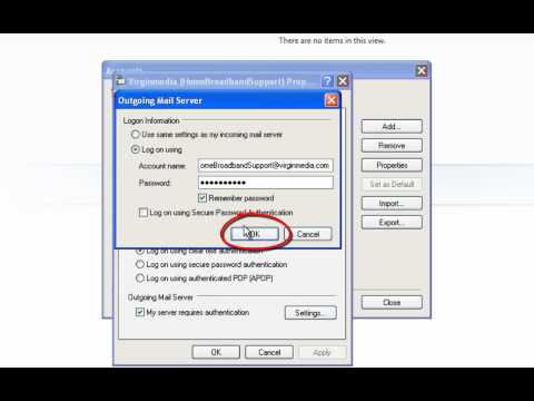 Windows Live mail  POP3 Virgin Media e-mail settings