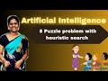 8 Puzzle problem with heuristic search techniques in Artificial Intelligence #cse #ai