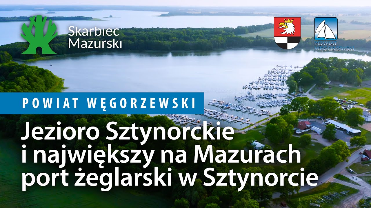 Powiat Węgorzewski - Jezioro Sztynorckie i największy na Mazurach port żeglarski w Sztynorcie