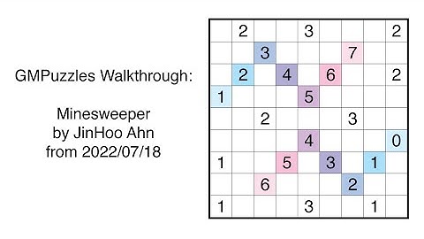 GMPuzzles - 2022/07/18 - Minesweeper by JinHoo Ahn