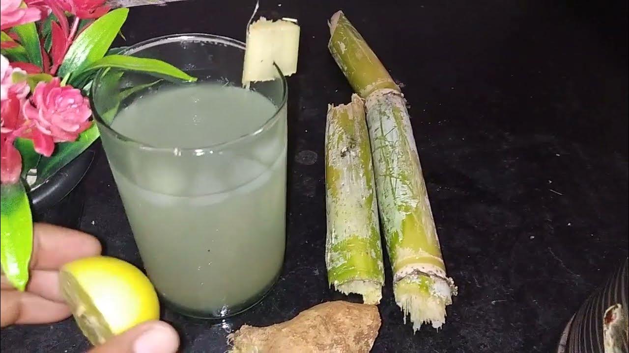 simple 😋sugar cane juice🍹 recipe in telugu ఇంట్లోనే చెరకు రసం తయారీ