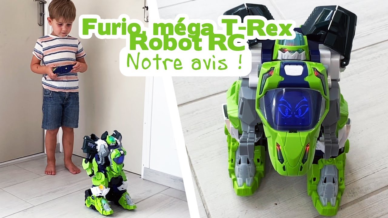 APPIE Jouet Dinosaure Télécommandé pour Enfants Filles Garçons 3-6 7-10 Ans  Électronique Réaliste RC T-Rex Marche Robot Dino avec Lumière et  Rugissement (Gris) 