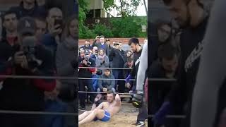 Super fast KO!!! Rugby guy smash #fighter #mma #combat  #shorts  #streetfight  #ko