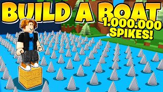 I PUT 1,000,000 SPIKES UNDER THE WATER AND KILLED EVERYONE! Build a Boat