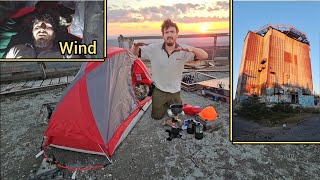Roof Camping 8 Story Building, On The Top Of A Mountain In The Middle Of Nowhere