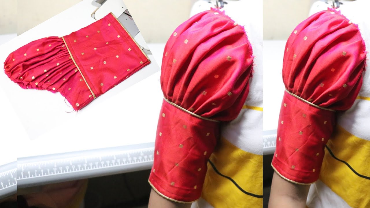 ట్రెండింగ్ తగ్గని దేవసేన బుట్ట చేతులు bahubali puff sleeves cutting