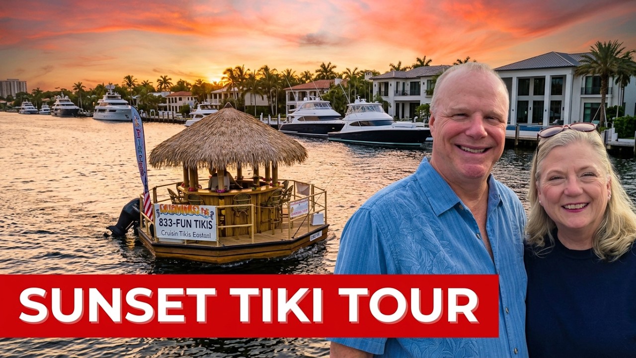 Fort Lauderdale Tiki Boat Sunset Cruise | Mansions, Yachts & New River Views
