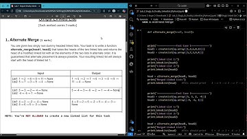 Alternate Merge of Linked Lists | Singly Linked List Problem Solution in Python (Part-1)