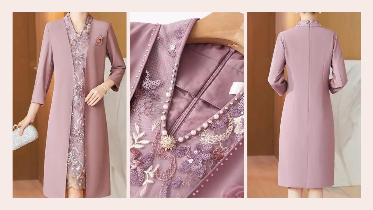 JANE DRESS Sophisticated Mother of the Bride/Groom with Faux Outer Jacket