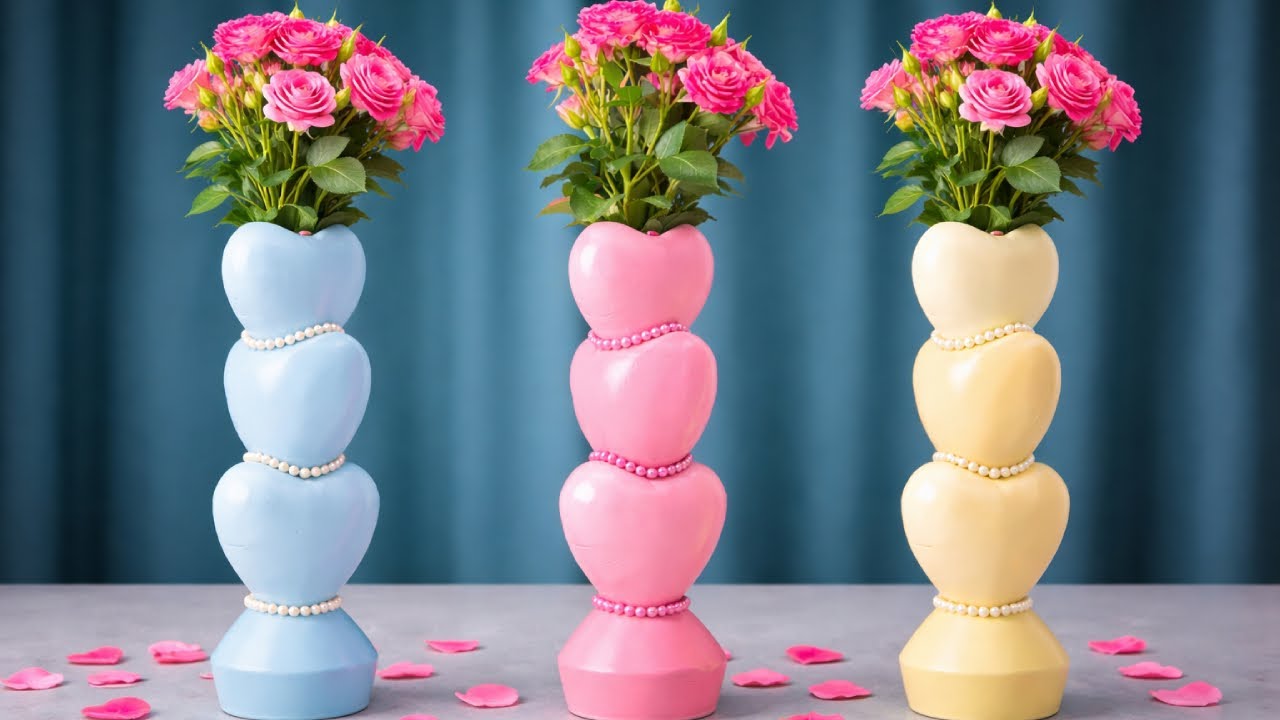 Eine kleine Vase für Blumen I DIY - Einzigartige Produkte. Pappmaché 💗
