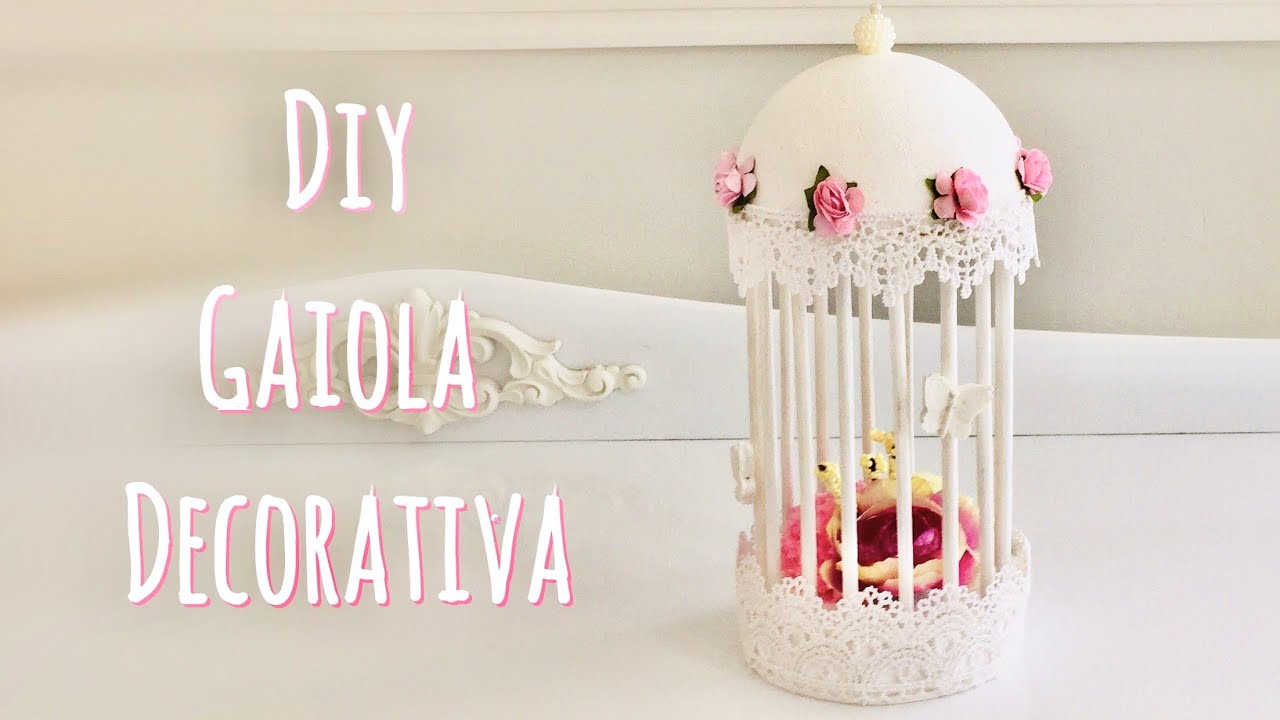 Como Fazer Gaiola Decorativa com Palito de Churrasco - Tema Jardim Encantado #FaçaVocêMesmo #DIY