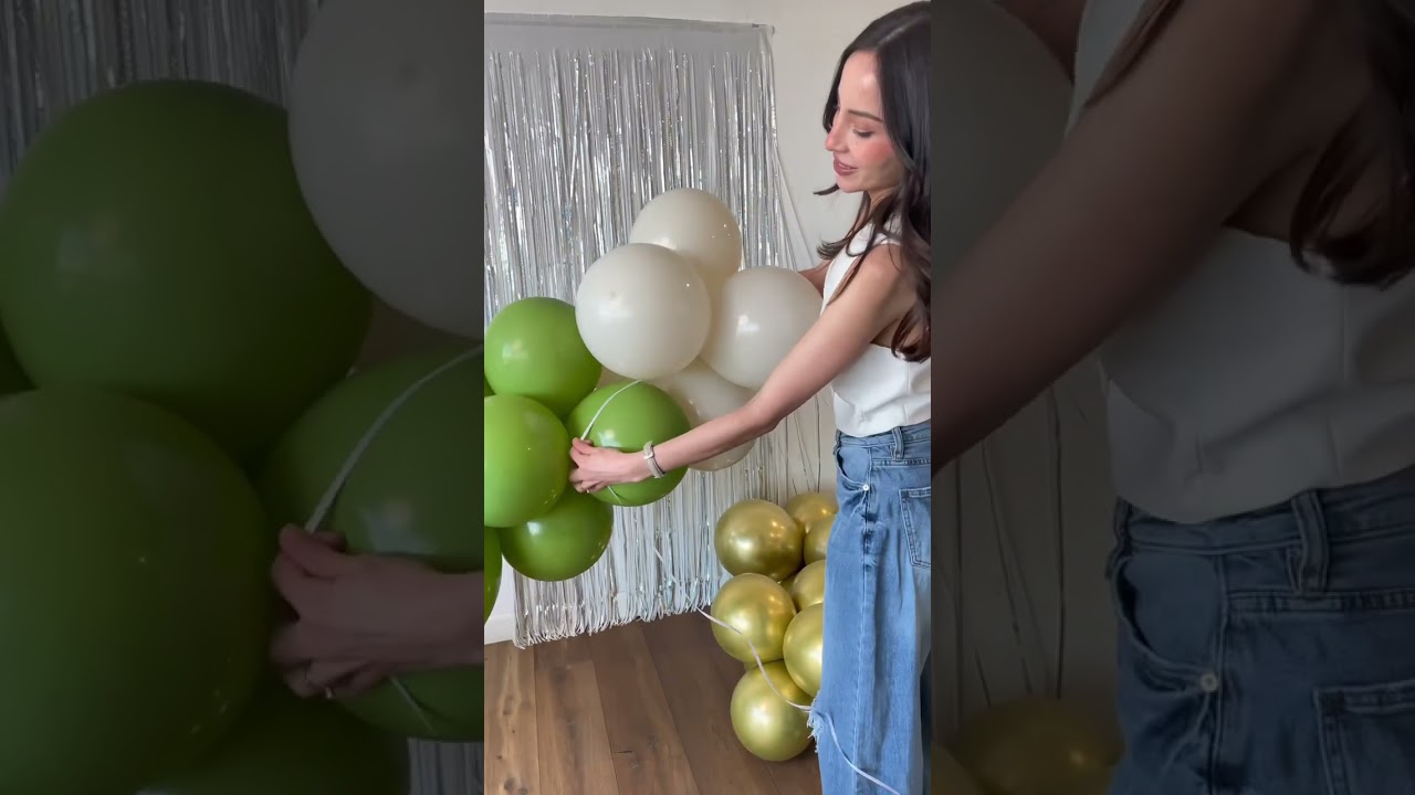 Tips para crear tu guirnalda de globos🥳💚🤍💛