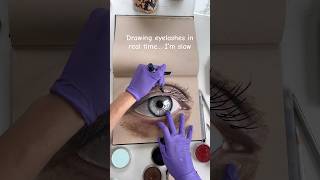 Drawing eyelashes in real time - Casey Lynn Hancock #draw #eyes #artclub #artoftheday