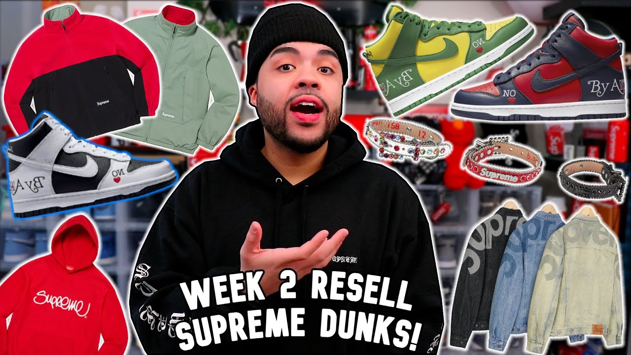 SUPREME NIKE DUNKS WEEK 2 SS22 RETAIL Vs. RESELL & Droplist￼ Prices