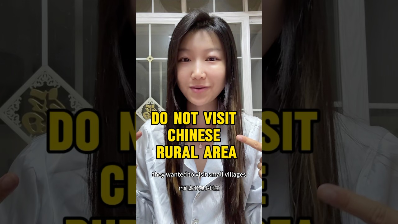 Do not visit Chinese rural areas as a tourist. 