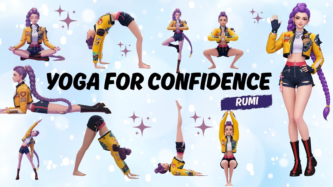 Rumi's Confidence Yoga for kids | Improve Posture  🌟|  KPop Demon Hunters