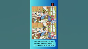 Spot the Difference Challenge– Can You Find All the Differences? #riddle #spotthedifference #shorts