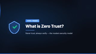 What is Zero Trust?