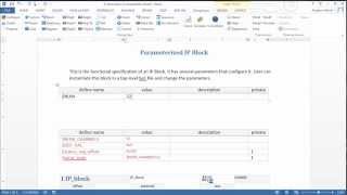How to create parameterized specification for semiconductor IP Design